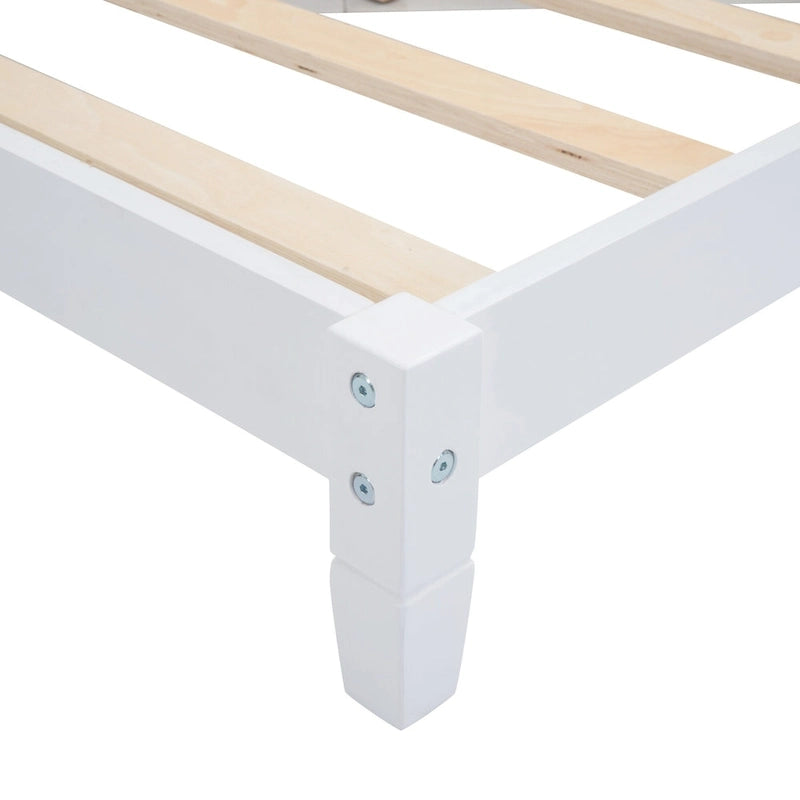 Lit de repos en bois avec dossier et accoudoirs