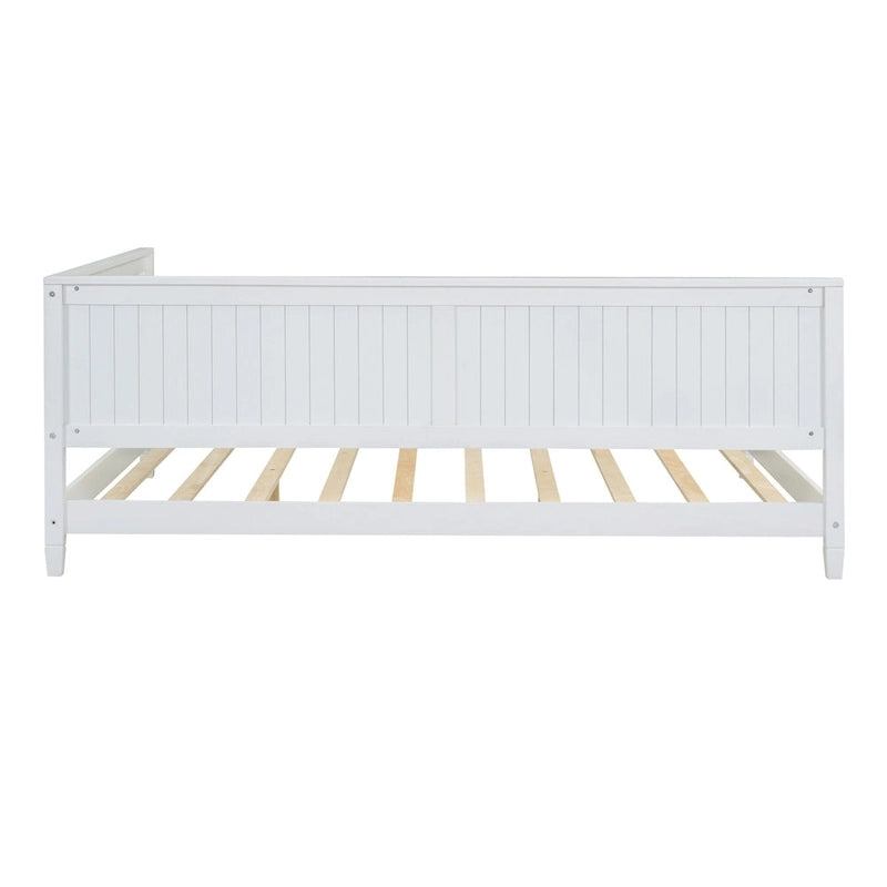 Lit de repos en bois avec dossier et accoudoirs