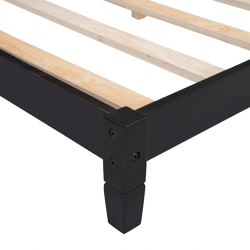 Lit de repos en bois avec dossier et accoudoirs