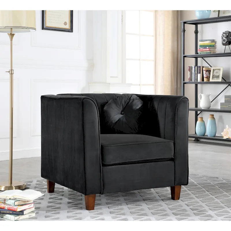 Fauteuil Chesterfield au style minimaliste