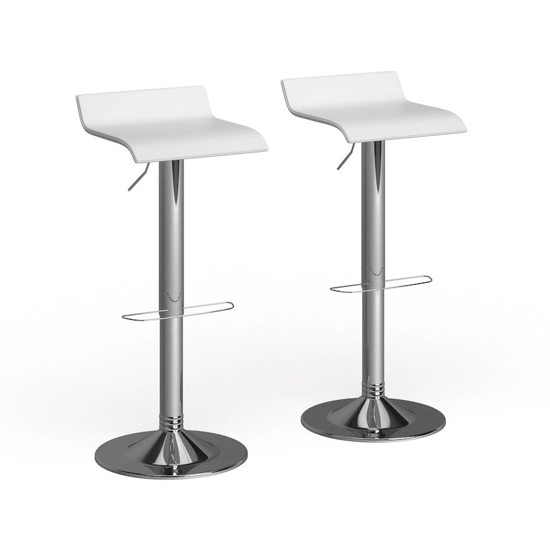 Tabourets pivotants réglables à vérin pneumatique chromés (lot de 2)