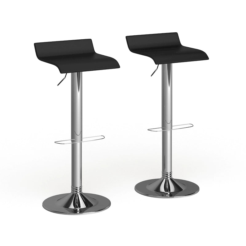 Tabourets pivotants réglables à vérin pneumatique chromés (lot de 2)