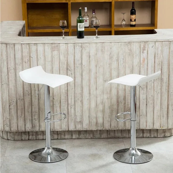 Tabourets pivotants réglables à vérin pneumatique chromés (lot de 2)