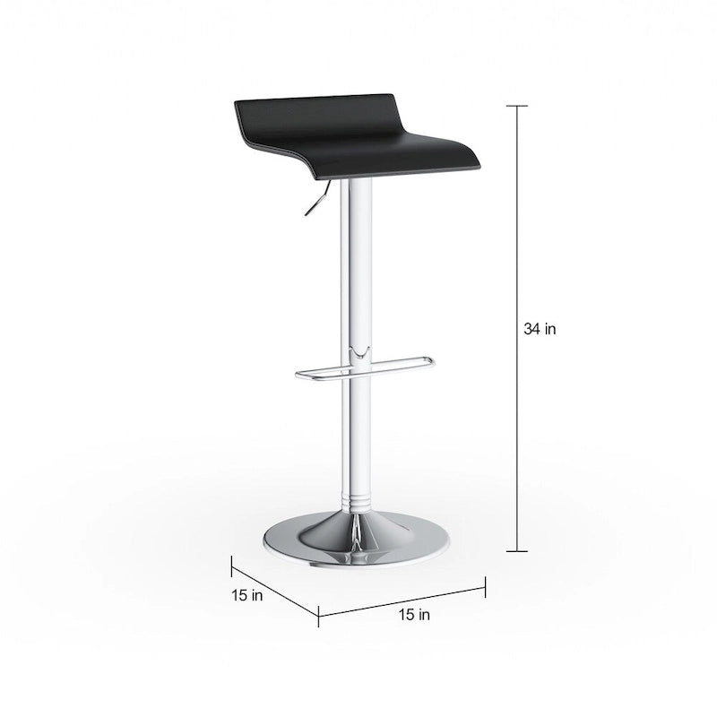 Tabourets pivotants réglables à vérin pneumatique chromés (lot de 2)