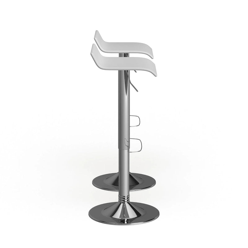 Tabourets pivotants réglables à vérin pneumatique chromés (lot de 2)