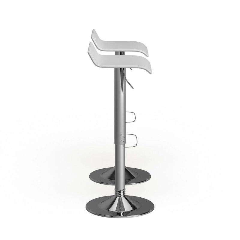 Tabourets pivotants réglables à vérin pneumatique chromés (lot de 2)