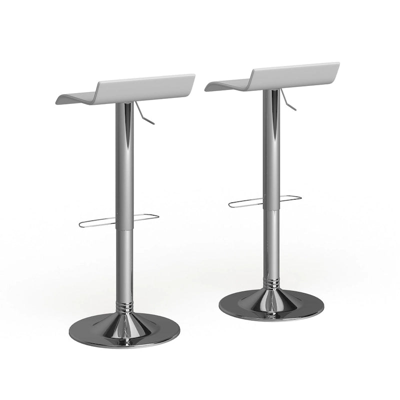 Tabourets pivotants réglables à vérin pneumatique chromés (lot de 2)