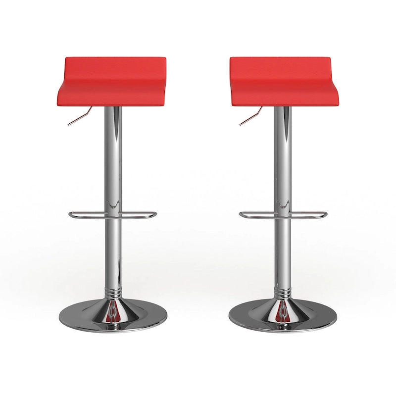 Tabourets pivotants réglables à vérin pneumatique chromés (lot de 2)