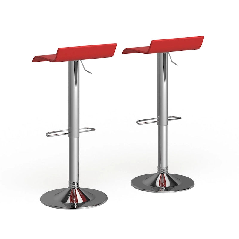 Tabourets pivotants réglables à vérin pneumatique chromés (lot de 2)