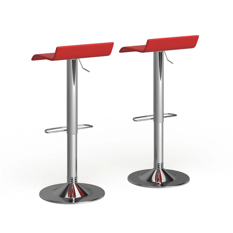 Tabourets pivotants réglables à vérin pneumatique chromés (lot de 2)