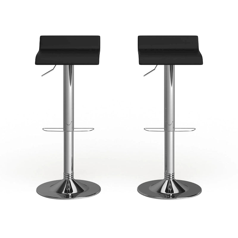Tabourets pivotants réglables à vérin pneumatique chromés (lot de 2)