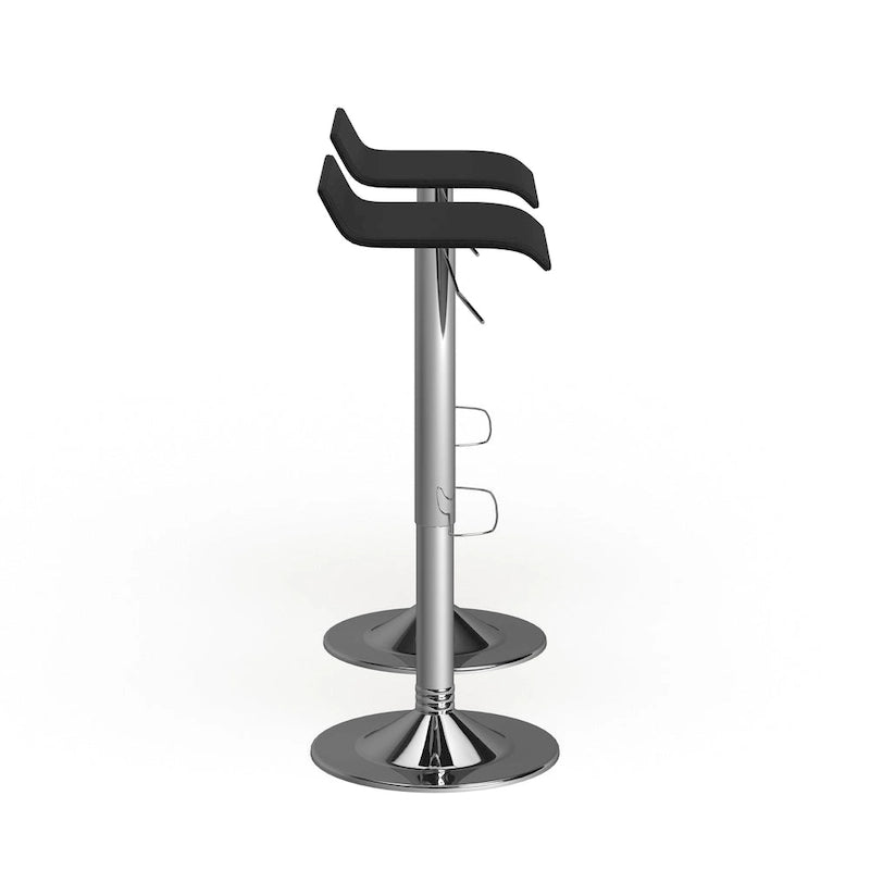 Tabourets pivotants réglables à vérin pneumatique chromés (lot de 2)