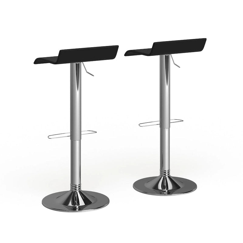 Tabourets pivotants réglables à vérin pneumatique chromés (lot de 2)