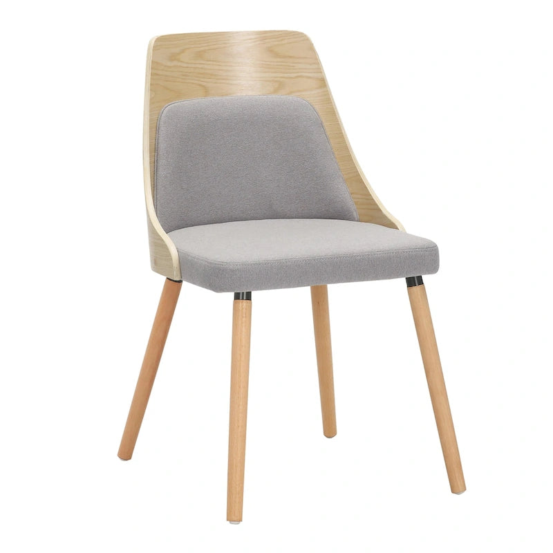 Chaises du milieu du siècle avec pieds fuselés en bois - Lot de 2