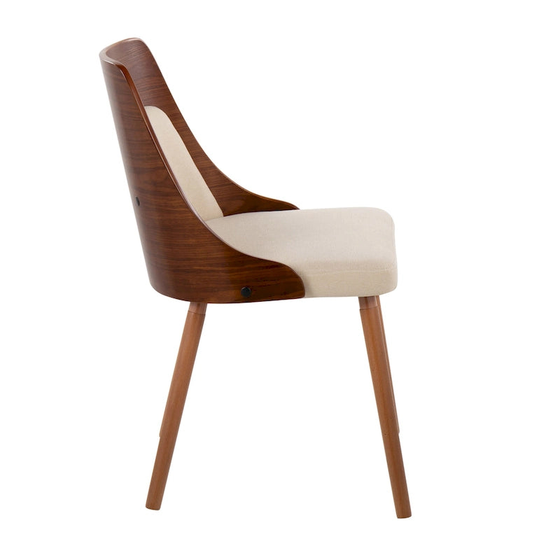 Chaises du milieu du siècle avec pieds fuselés en bois - Lot de 2