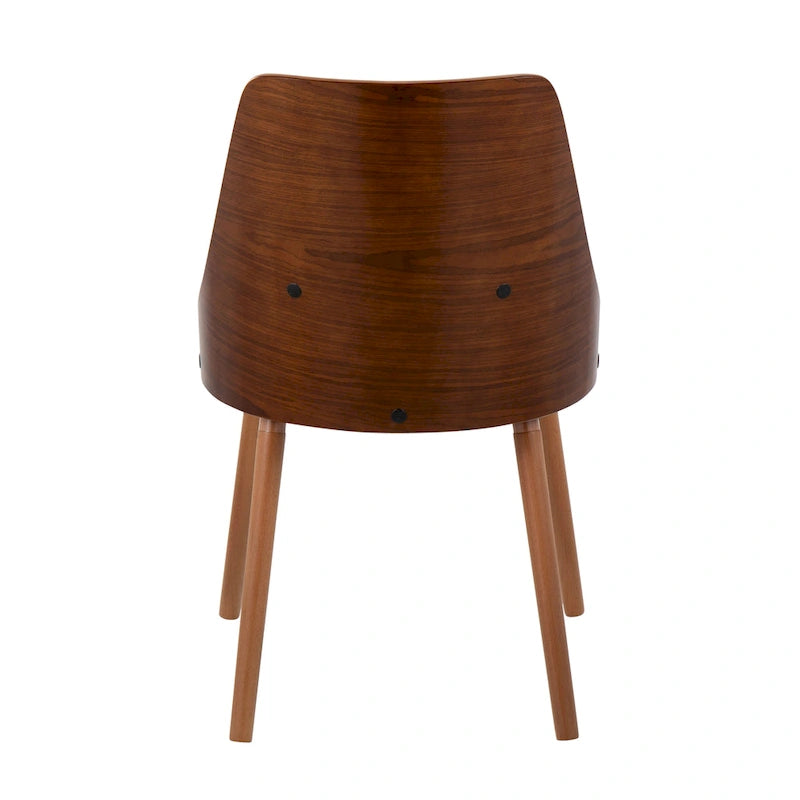 Chaises du milieu du siècle avec pieds fuselés en bois - Lot de 2