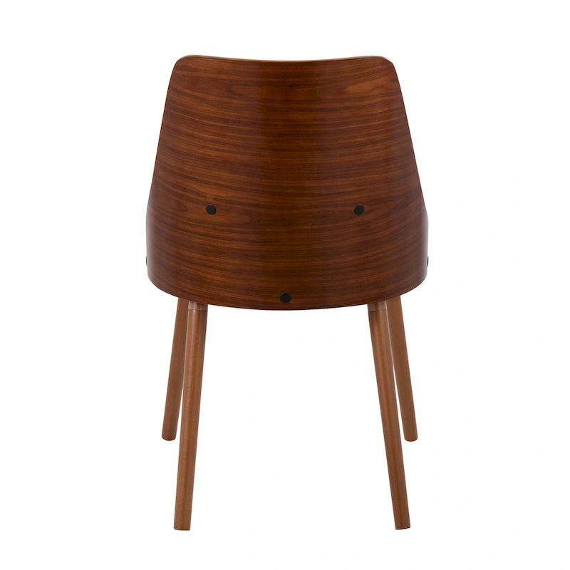 Chaises du milieu du siècle avec pieds fuselés en bois - Lot de 2