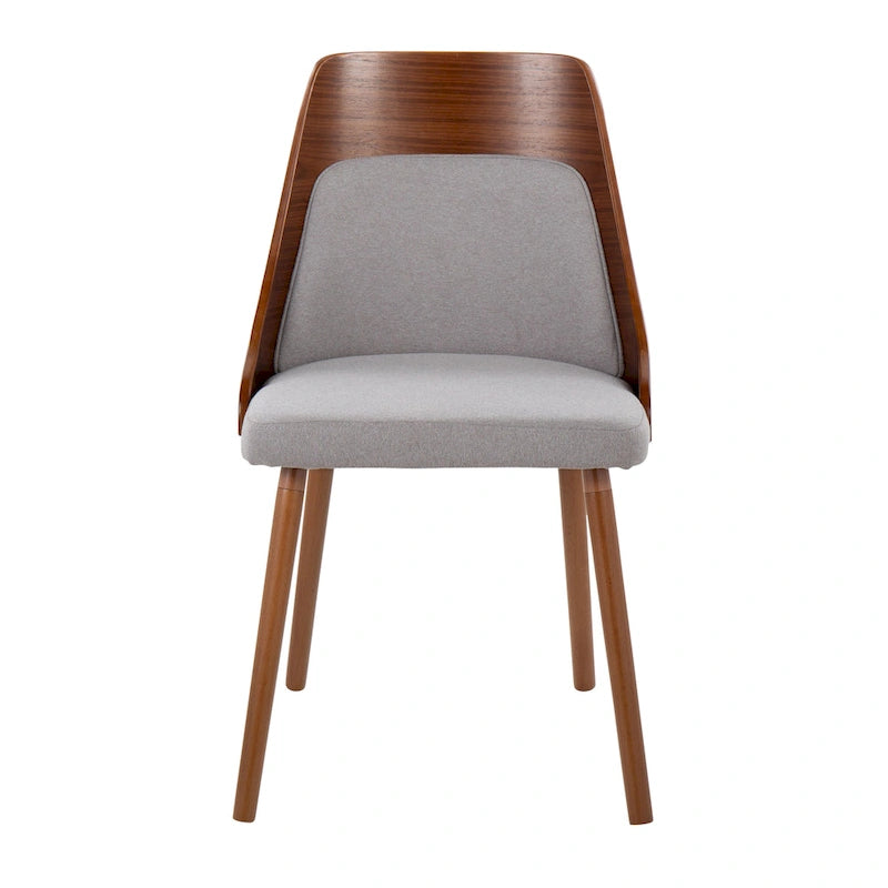 Chaises du milieu du siècle avec pieds fuselés en bois - Lot de 2