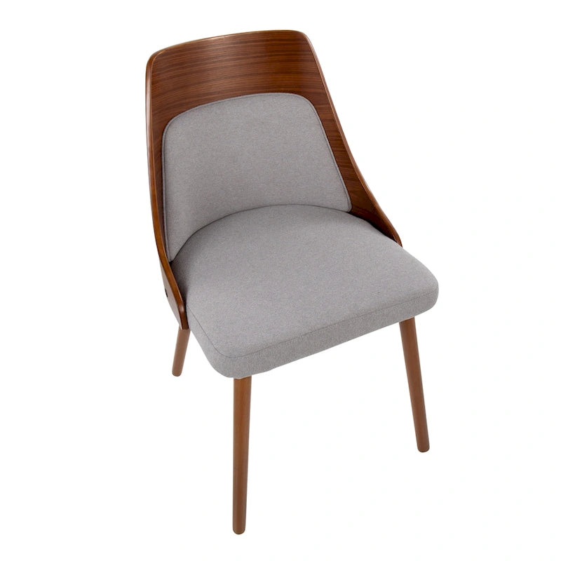 Chaises du milieu du siècle avec pieds fuselés en bois - Lot de 2