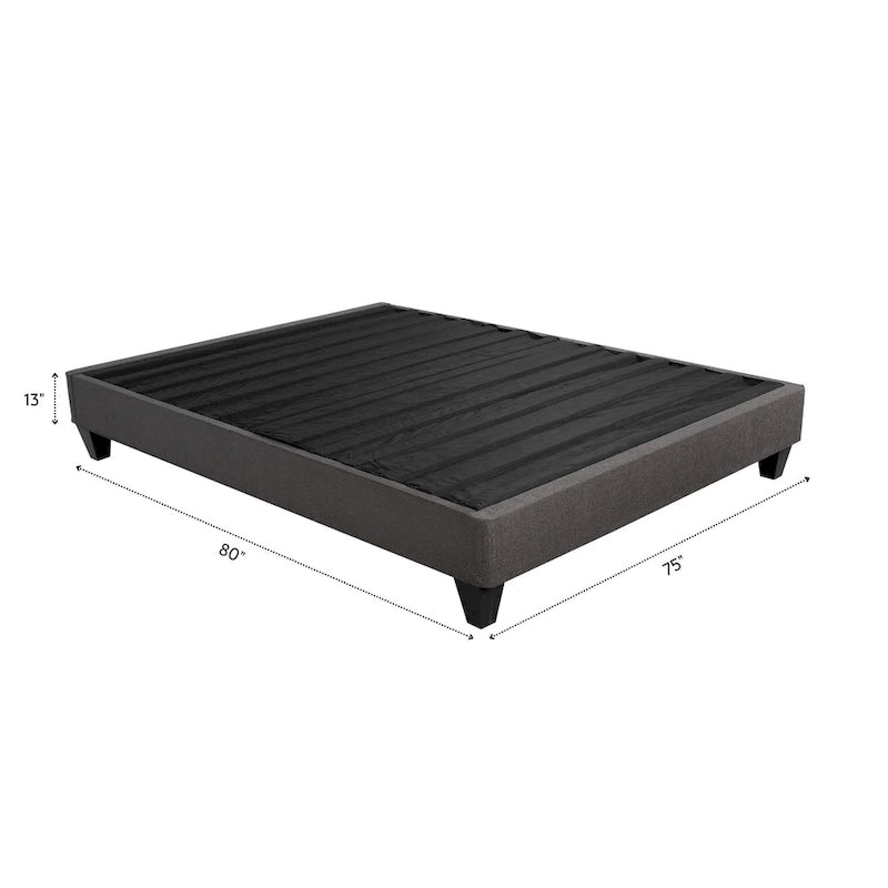 Cadre de lit plateforme en tissu, très grand lit (King)