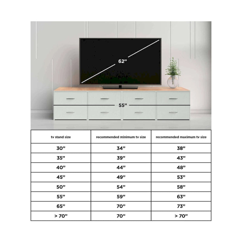 Meuble TV de 74 pouces avec foyer électrique