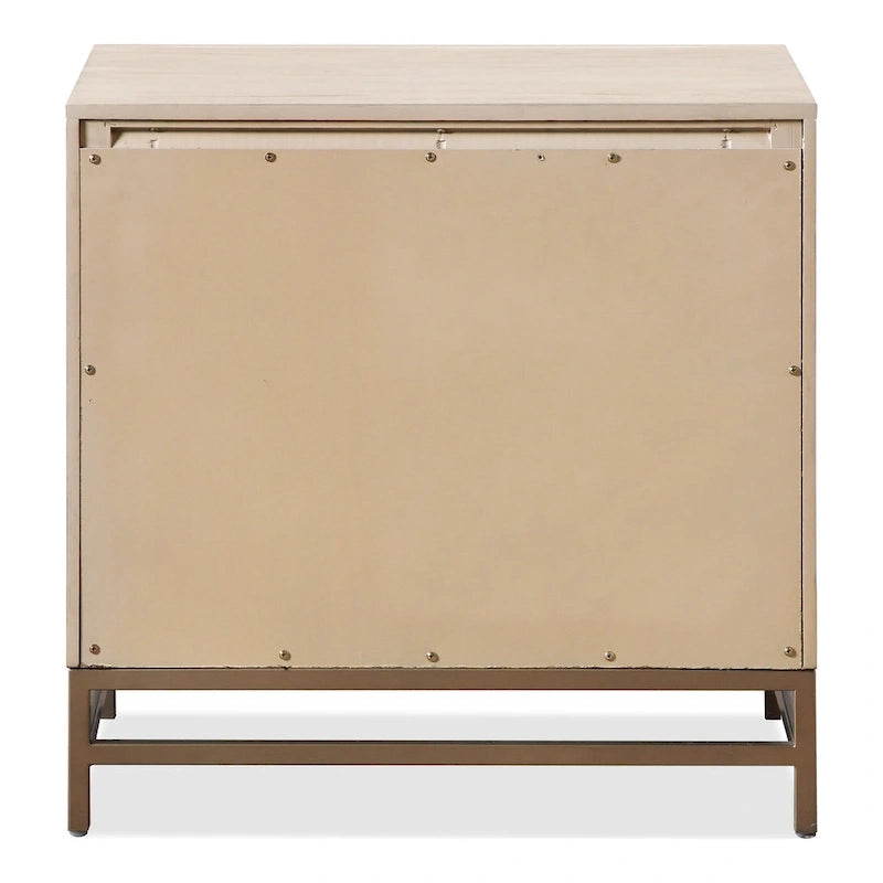 Ensemble de chambre à coucher 2 pièces en bois massif chêne transitionnel, lit et table de nuit