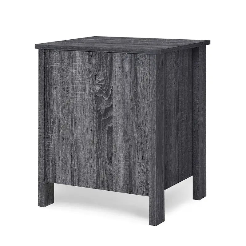 Table de chevet moderne avec 2 tiroirs et poignées métalliques