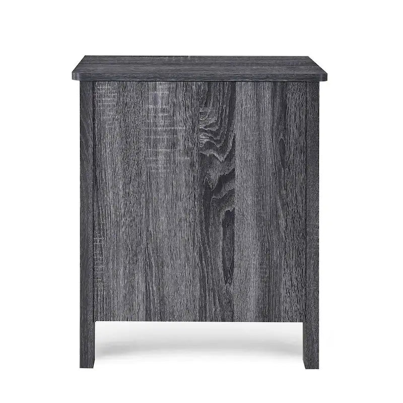 Table de chevet moderne avec 2 tiroirs et poignées métalliques