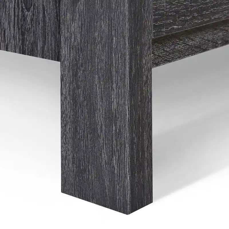 Table de chevet moderne avec 2 tiroirs et poignées métalliques