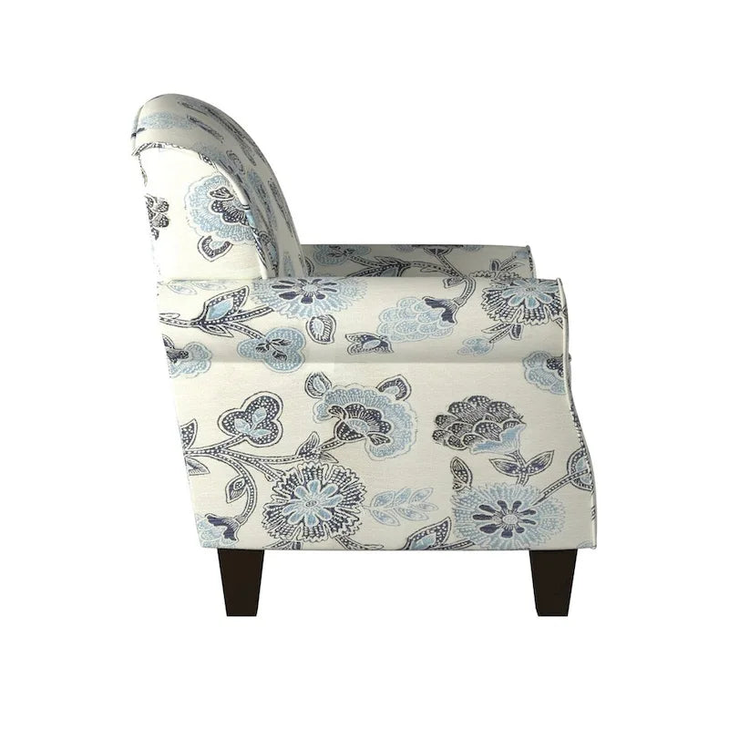 Fauteuil indigo crème avec accents bleus