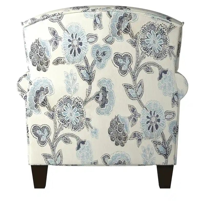 Fauteuil indigo crème avec accents bleus