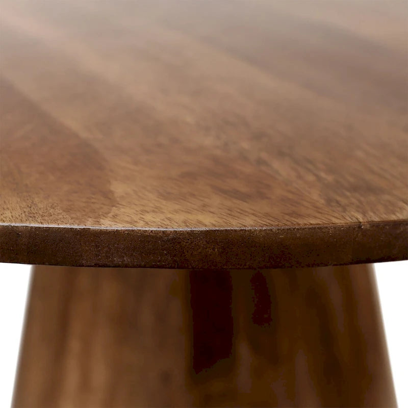 Table de salle à manger en bois de manguier, largeur 40, brun moyen