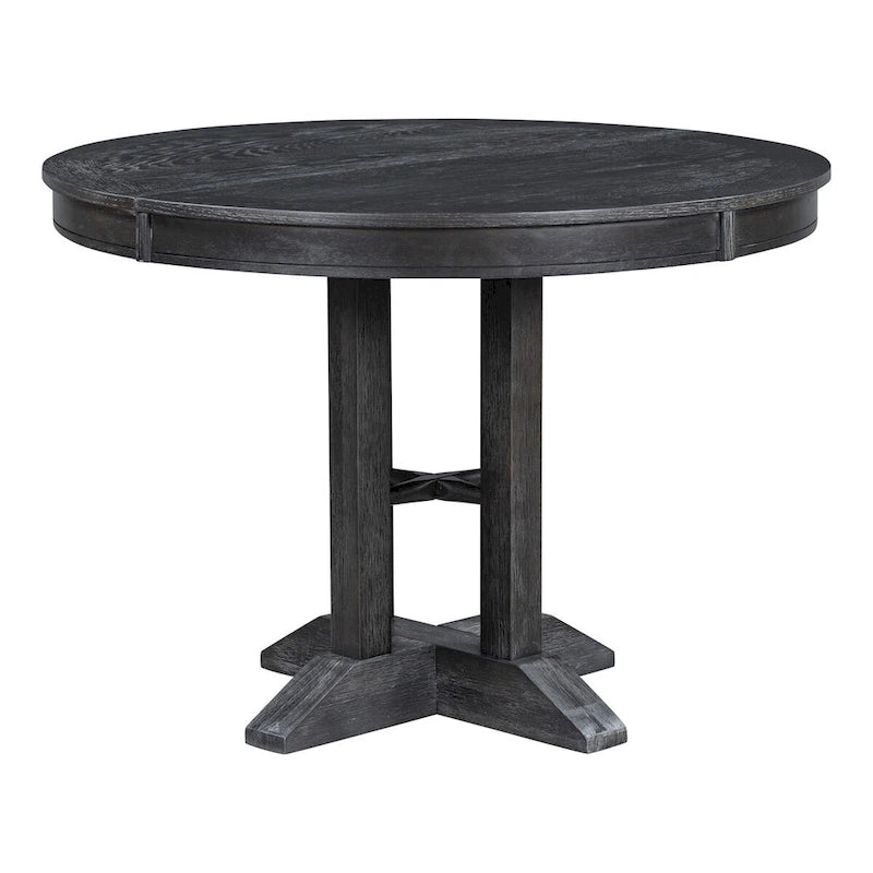 Nestfair Retro Style Dining Table with Extendable Tabletop - N/A