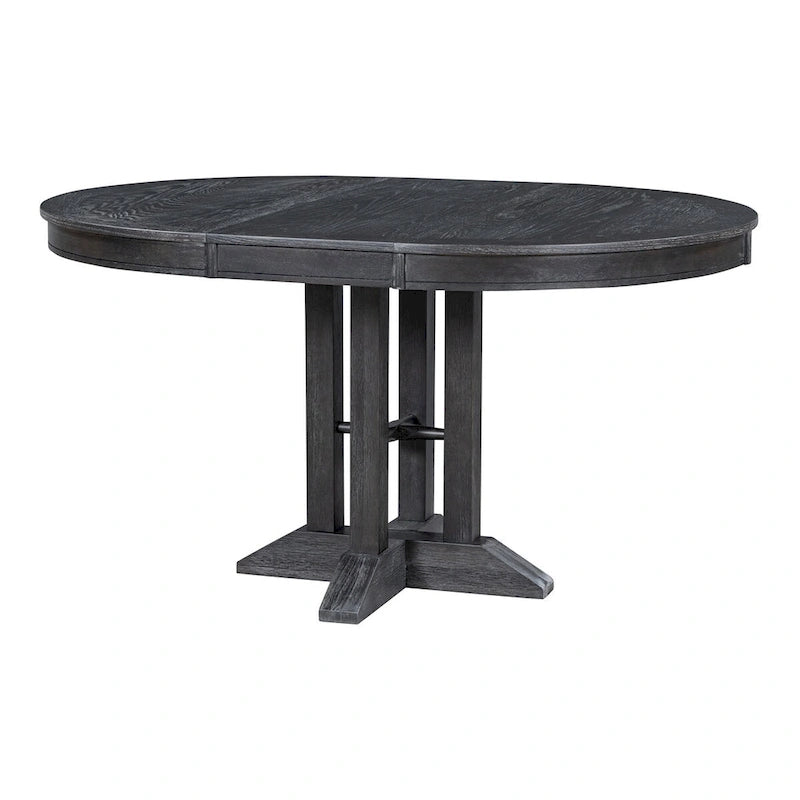 Table à manger de style rétro avec plateau extensible