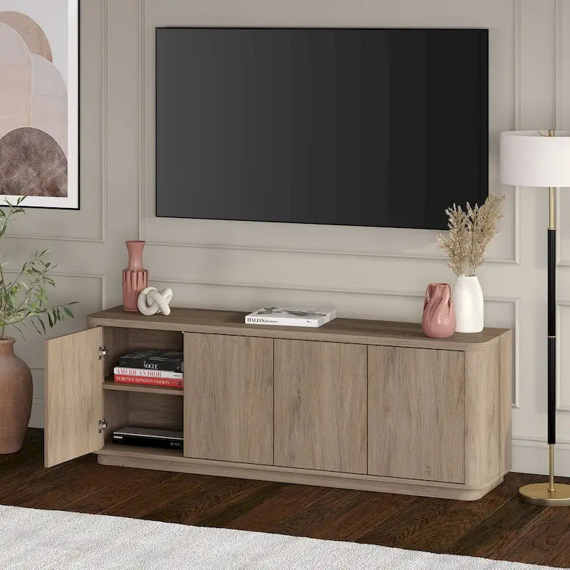Meuble TV rectangulaire pour téléviseurs jusqu'à 75 po - 68 po de large