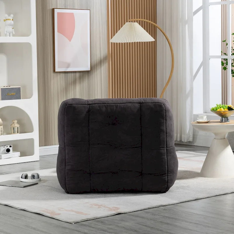 Fauteuil poire duveteux, canapé paresseux ultra doux avec mousse à mémoire de forme et repose-pieds, fauteuil poire moderne pour intérieur