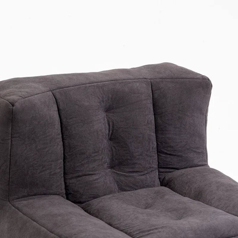 Fauteuil poire duveteux, canapé paresseux ultra doux avec mousse à mémoire de forme et repose-pieds, fauteuil poire moderne pour intérieur