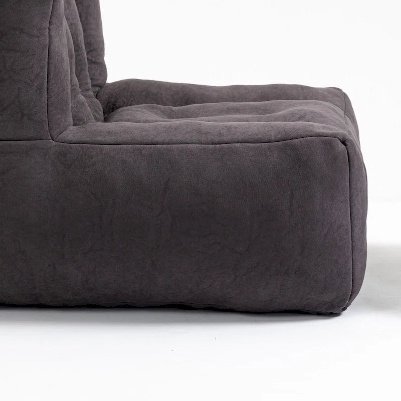 Fauteuil poire duveteux, canapé paresseux ultra doux avec mousse à mémoire de forme et repose-pieds, fauteuil poire moderne pour intérieur
