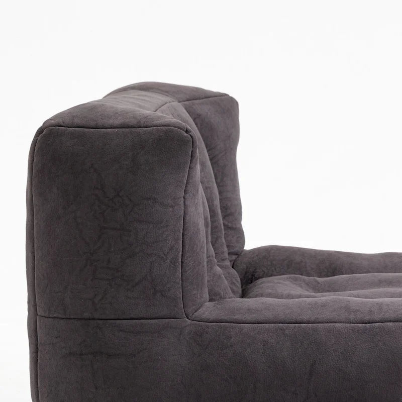 Fauteuil poire duveteux, canapé paresseux ultra doux avec mousse à mémoire de forme et repose-pieds, fauteuil poire moderne pour intérieur