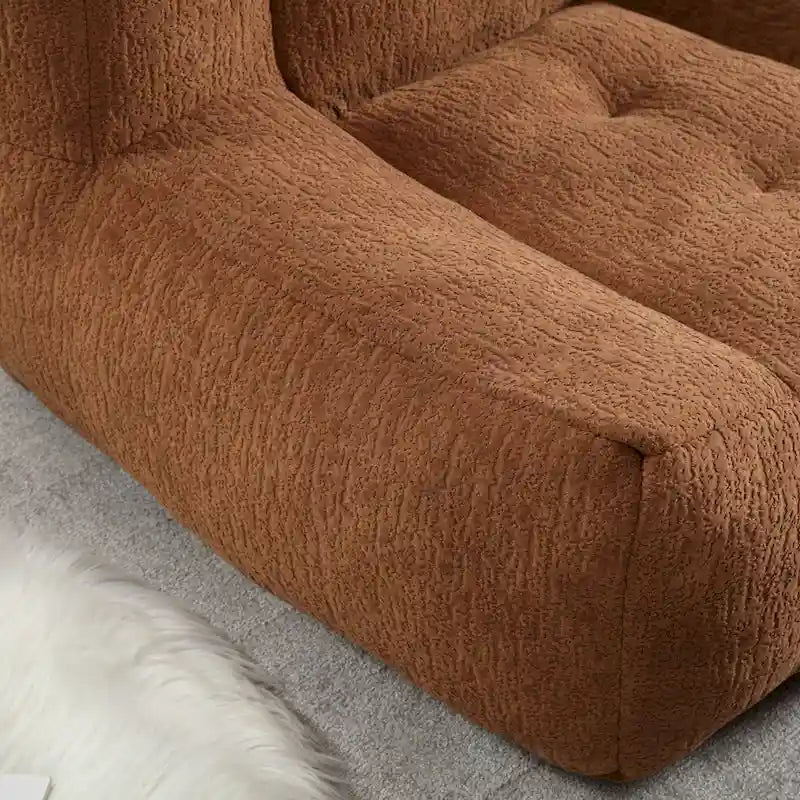 Fauteuil poire duveteux, canapé paresseux ultra doux avec mousse à mémoire de forme et repose-pieds, fauteuil poire moderne pour intérieur