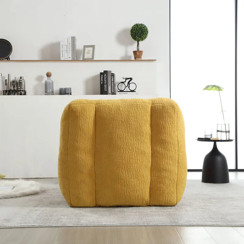 Fauteuil poire duveteux, canapé paresseux ultra doux avec mousse à mémoire de forme et repose-pieds, fauteuil poire moderne pour intérieur